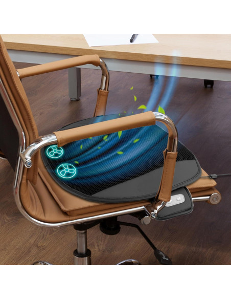 Cojín de Asiento Refrigerante Snailax con 2 Ventiladores Cojín de Asiento Refrigerante Snailax con 2 Ventiladores