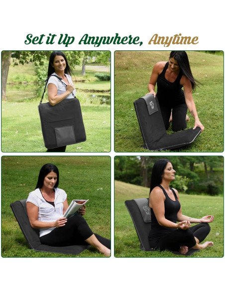 Silla de Meditación Plegable MONK & LLAMA con Respaldo Ajustable Silla de Meditación Plegable MONK & LLAMA con Respaldo Ajustable