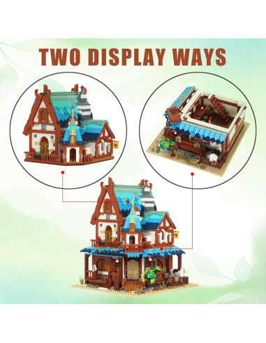 Mini Ladrillos 1767PCS Estación Postal Medieval Qunlong