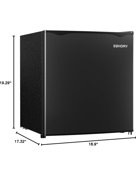 Mini Nevera EUHOMY 1.7 Pies Cúbicos Compacta Negra Mini Nevera EUHOMY 1.7 Pies Cúbicos Compacta Negra