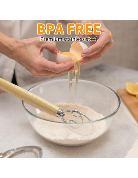 Batidor Danés de Masa ALLTOP - Acero Inoxidable 150g Batidor Danés de Masa ALLTOP - Acero Inoxidable 150g