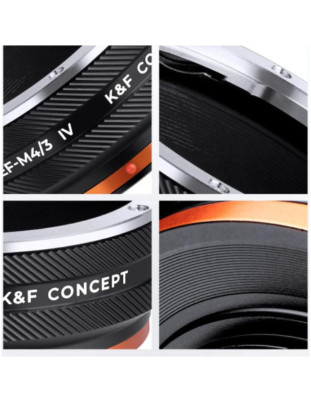 Adaptador de Montura de Lente K&F Concept para Canon EF a M4/3 Adaptador de Montura de Lente K&F Concept para Canon EF a M4/3