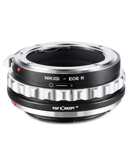 Adaptador de Montura K&F Concept para Lentes Nikon a Canon EOS R Adaptador de Montura K&F Concept para Lentes Nikon a Canon EOS R