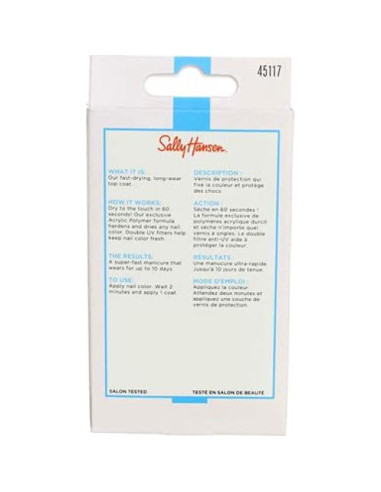Sally Hansen Insta-Dri Topcoat Claro 2 Piezas 13.3ml