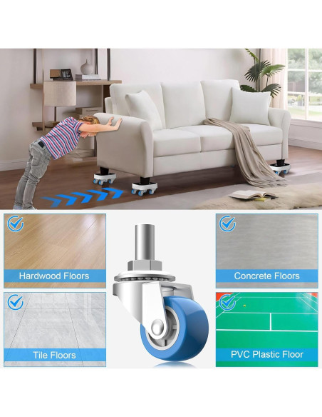Deslizador de Muebles KISSCORE con Ruedas 340kg - Juego de Herramientas Deslizador de Muebles KISSCORE con Ruedas 340kg - Juego de Herramientas
