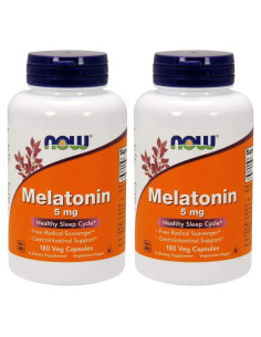 Melatonina Alta Potencia 5mg Now Foods 180 cápsulas
