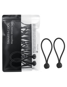 Bridas Magnéticas Smart&Cool 20-Pack Silicona Negra 18.29 cm
