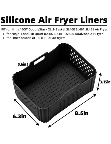 Forros de Silicona Reutilizables LYHOLKEER para Freidora 10QT