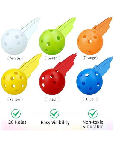 Pelotas de Golf KOFULL 50 Pack Plástico 42mm Multicolor