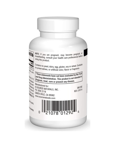 Suplemento de Vitamina B12 Metilcobalamina Source Naturals 60 Tabletas