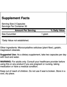 Suplemento de Pepino de Mar Swanson 100 Cápsulas 500mg 2
