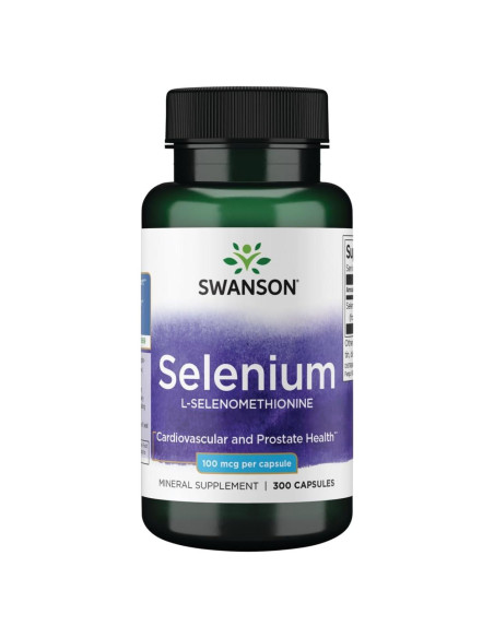Selenio Swanson 100 mcg - 300 Cápsulas - Salud Corazón y Próstata Selenio Swanson 100 mcg - 300 Cápsulas - Salud Corazón y Próstata