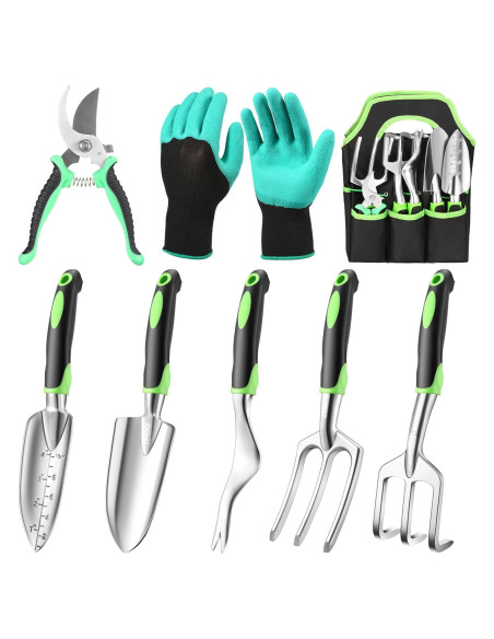 Set de Herramientas de Jardín JMOO 8 Piezas Ergonómicas Set de Herramientas de Jardín JMOO 8 Piezas Ergonómicas