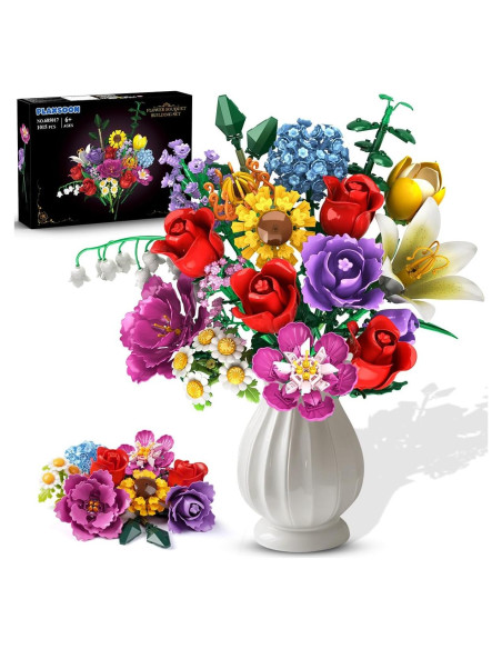 Juego de Construcción Ramo de Flores PLAXSOON 1015 Piezas Juego de Construcción Ramo de Flores PLAXSOON 1015 Piezas
