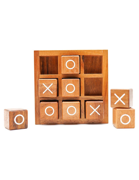 Juego de Tres en Raya de Madera BSIRI 14x14 cm - Ideal para Niños y Adultos Juego de Tres en Raya de Madera BSIRI 14x14 cm - Ideal para Niños y Adultos