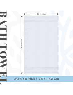 Toallas de baño de lujo White Classic 4 unidades 76x142 cm 2