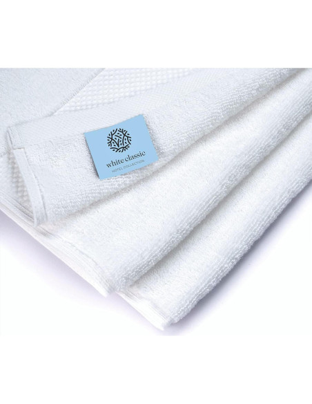 Toallas de baño de lujo White Classic 4 unidades 76x142 cm Toallas de baño de lujo White Classic 4 unidades 76x142 cm