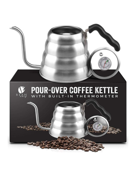 Tetera de Vierta Bean Envy 1.2L Acero Inoxidable Cuello de Ganso Tetera de Vierta Bean Envy 1.2L Acero Inoxidable Cuello de Ganso
