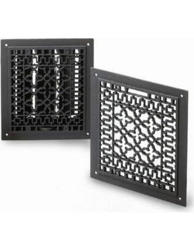 Rejilla de Piso de Hierro Fundido Minuteman 30.48x35.56cm Negra