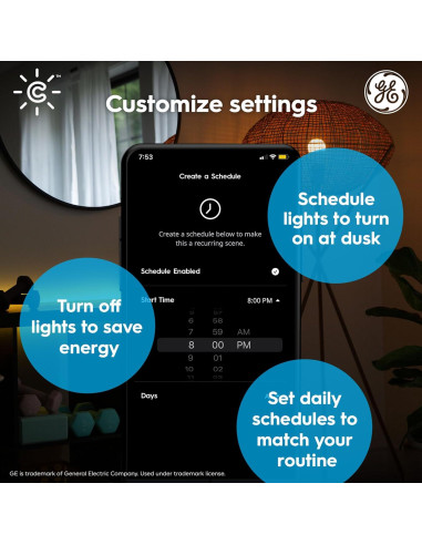 Bombillas Inteligentes GE Cync BR30 WiFi LED Multicolor - Paquete de 2