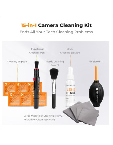 Kit de Limpieza Profesional K&F Concept para Cámaras DSLR y Electrónica