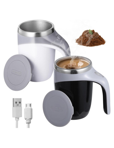 Taza de café auto mezcladora Lnrueg 393.7ml 2 piezas