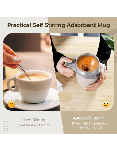 Taza de café auto mezcladora Lnrueg 393.7ml 2 piezas