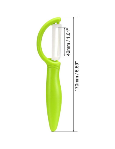 Pelador Recto Cerámica uxcell 2 Pcs Mango Ergonómico Verde