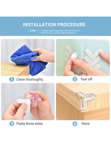 Protectores de Esquinas para Bebés xuenair 8 Pack Silicona Transparente