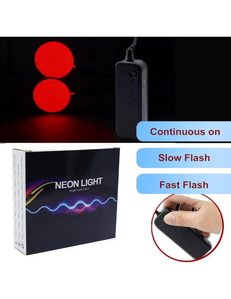 Panel Electroluminescente Rojo Ourbest para Máscaras 2.03cm Panel Electroluminescente Rojo Ourbest para Máscaras 2.03cm