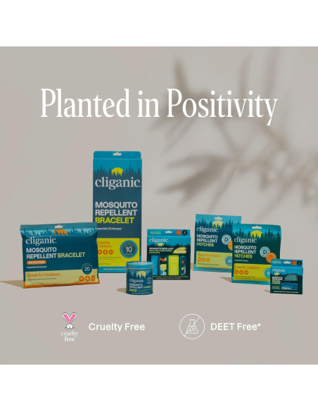 Cliganic Paquete de 10 Pulseras Repelentes Sin DEET Cliganic Paquete de 10 Pulseras Repelentes Sin DEET