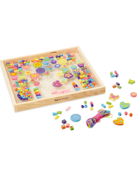 Conjunto de Pulsera de Perlas de Madera Melissa & Doug 220 Piezas Conjunto de Pulsera de Perlas de Madera Melissa & Doug 220 Piezas