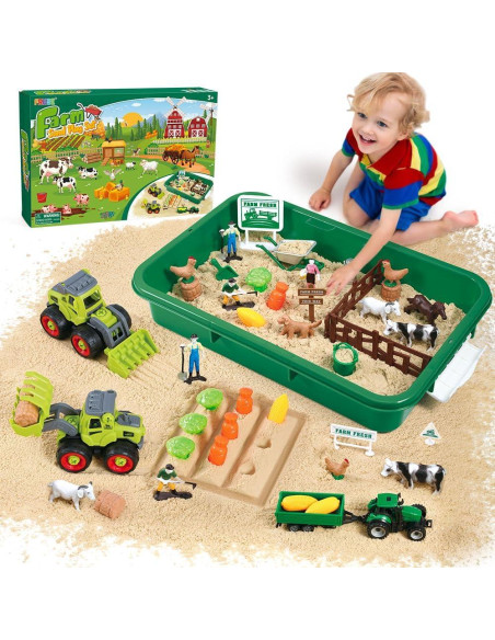 Conjunto de Juguetes de Granja FRUSE con Tractor RC y Arena Conjunto de Juguetes de Granja FRUSE con Tractor RC y Arena