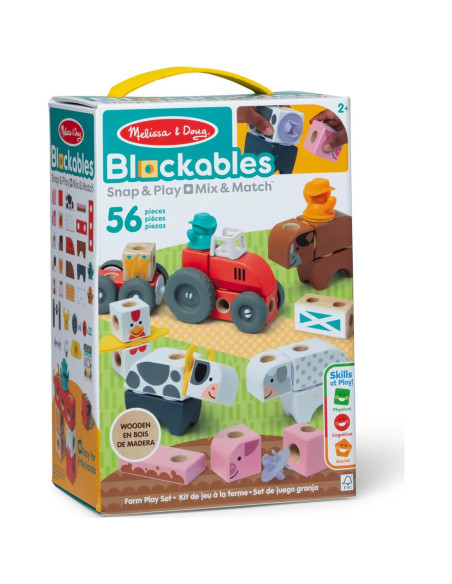 Bloques de Madera Conectables Melissa & Doug Granja 56 Piezas Bloques de Madera Conectables Melissa & Doug Granja 56 Piezas