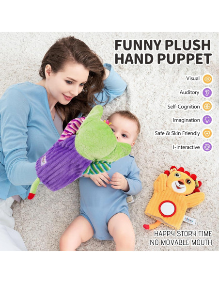 Muñecos de Mano Sensoriales Jollybaby para Bebés 0-3 Años Muñecos de Mano Sensoriales Jollybaby para Bebés 0-3 Años