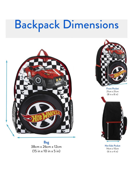 Mochila Escolar Hot Wheels | Niños | 10.5 Litros Mochila Escolar Hot Wheels | Niños | 10.5 Litros