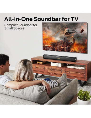 Barra de Sonido Bluetooth Monster S220 2.0CH con Bajo Potente