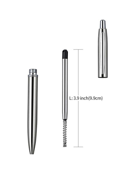 Bolígrafos Retráctiles ChaoQ de Metal 3 Pcs Tinta Negra 1.0mm Bolígrafos Retráctiles ChaoQ de Metal 3 Pcs Tinta Negra 1.0mm