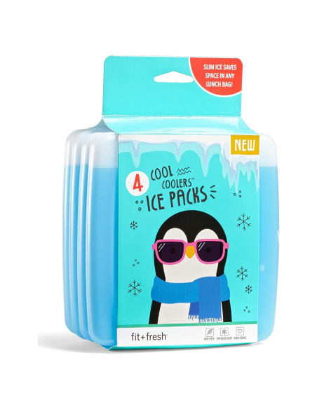 Paquete de Hielo Reutilizable Fit & Fresh 4 Piezas Azul Paquete de Hielo Reutilizable Fit & Fresh 4 Piezas Azul