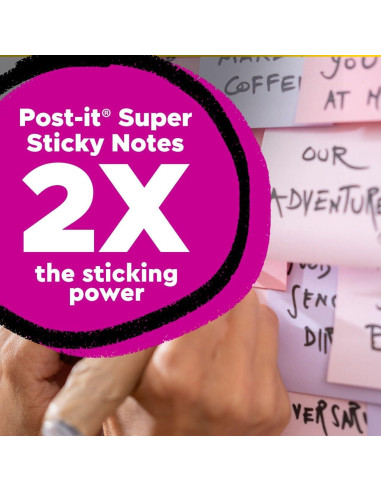 Notas Adhesivas Post-it Super Sticky 100% Recicladas 18 Blocs
