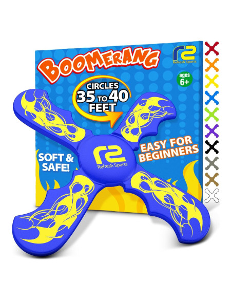 Boomerang Azul Refresh Sports - Juguete Seguro para Niños Boomerang Azul Refresh Sports - Juguete Seguro para Niños