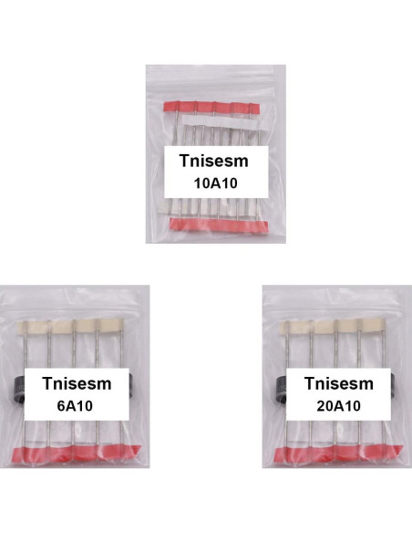 Kit de Diodos Rectificadores Tnisesm 6A10 10A10 20A10 1000V Kit de Diodos Rectificadores Tnisesm 6A10 10A10 20A10 1000V