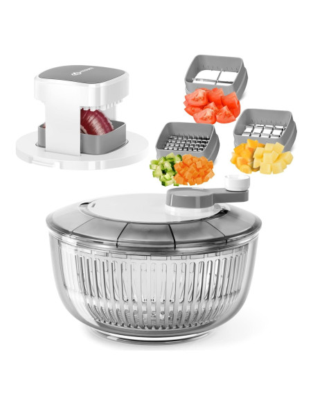 Centrifugadora y Picadora de Verduras KEOUKE 4.2Qt 3 Cuchillas Centrifugadora y Picadora de Verduras KEOUKE 4.2Qt 3 Cuchillas