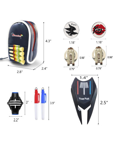Kit de Accesorios de Golf Wild Lily 14PCS para Hombres y Mujeres