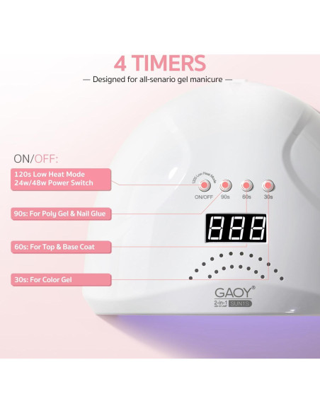 Lámpara de Uñas UV LED GAOY L011 con Pantalla LCD Lámpara de Uñas UV LED GAOY L011 con Pantalla LCD