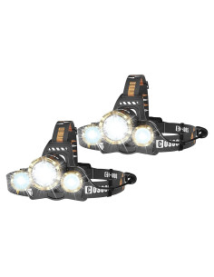Linterna Frontal LED COSOOS Recargable 2500 Lúmenes 4 Modos