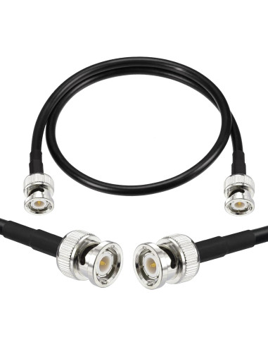 Cable Coaxial BNC 50 Ohm RG58 Macho a Macho 0.91m - 2 Pcs