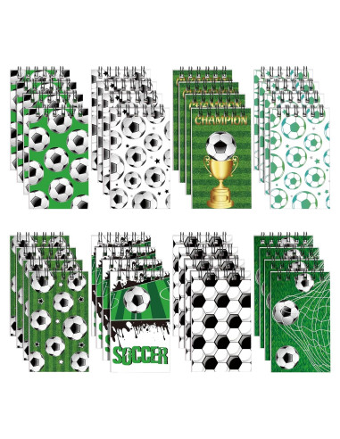 Bloc de Notas Mini Faccito 32 Pcs Fútbol Verde y Negro