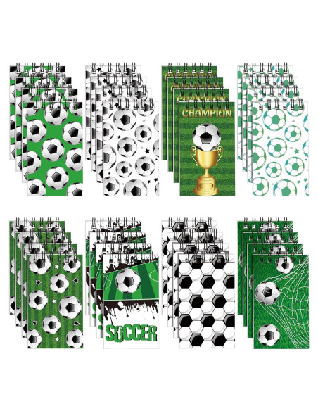Bloc de Notas Mini Faccito 32 Pcs Fútbol Verde y Negro Bloc de Notas Mini Faccito 32 Pcs Fútbol Verde y Negro