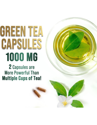 Cápsulas de Extracto de Té Verde 1000mg PureTea - 60 Unidades